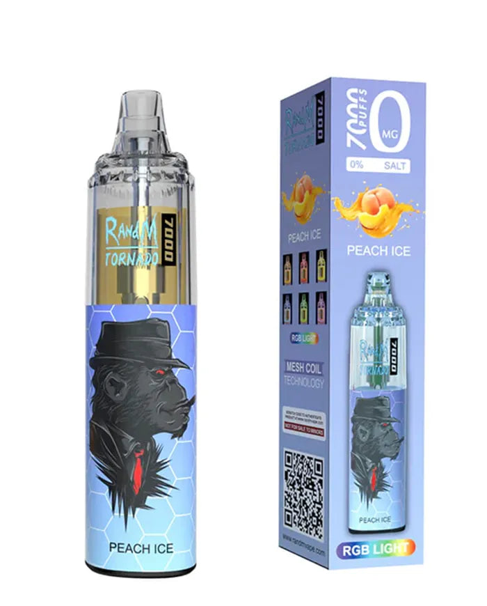 PEACH ICE - TORNADO 7000 - RANDM - VAP'POP PEACH ICE - TORNADO 7000 - RANDM - VAP'POP