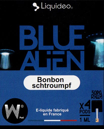 e liquide schtroumpf CARTOUCHE BLUE ALIEN 4x1ml