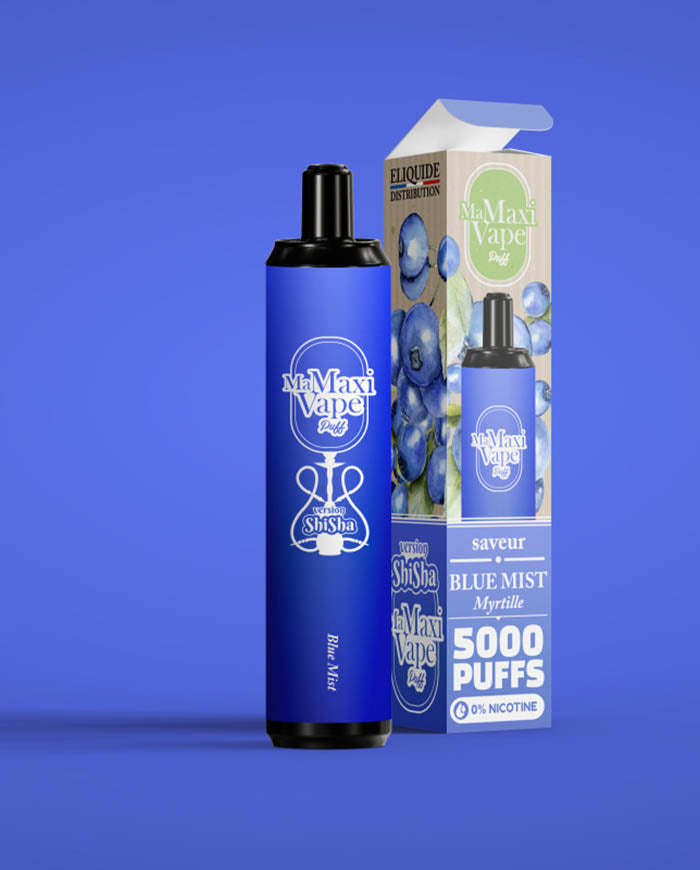 BLUE MIST - 5000 PUFFS - MA MAXI VAPE - VAP'POP BLUE MIST - 5000 PUFFS - MA MAXI VAPE - VAP'POP