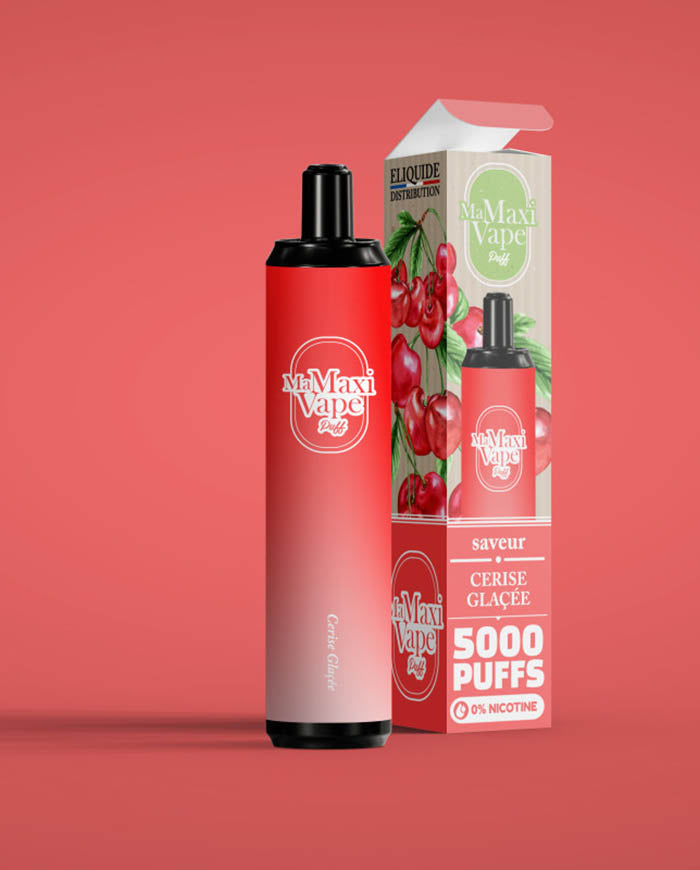 CERISE GLACE - 5000 PUFFS - MA MAXI VAPE - VAP'POP CERISE GLACE - 5000 PUFFS - MA MAXI VAPE - VAP'POP