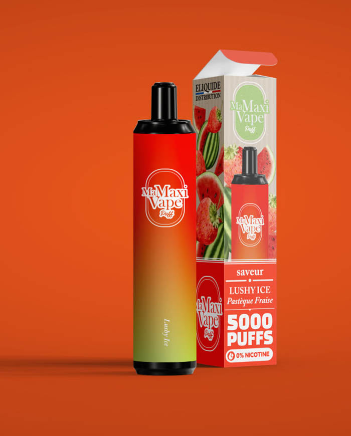 LUSHY ICE - 5000 PUFFS - MA MAXI VAPE - VAP'POP LUSHY ICE - 5000 PUFFS - MA MAXI VAPE - VAP'POP