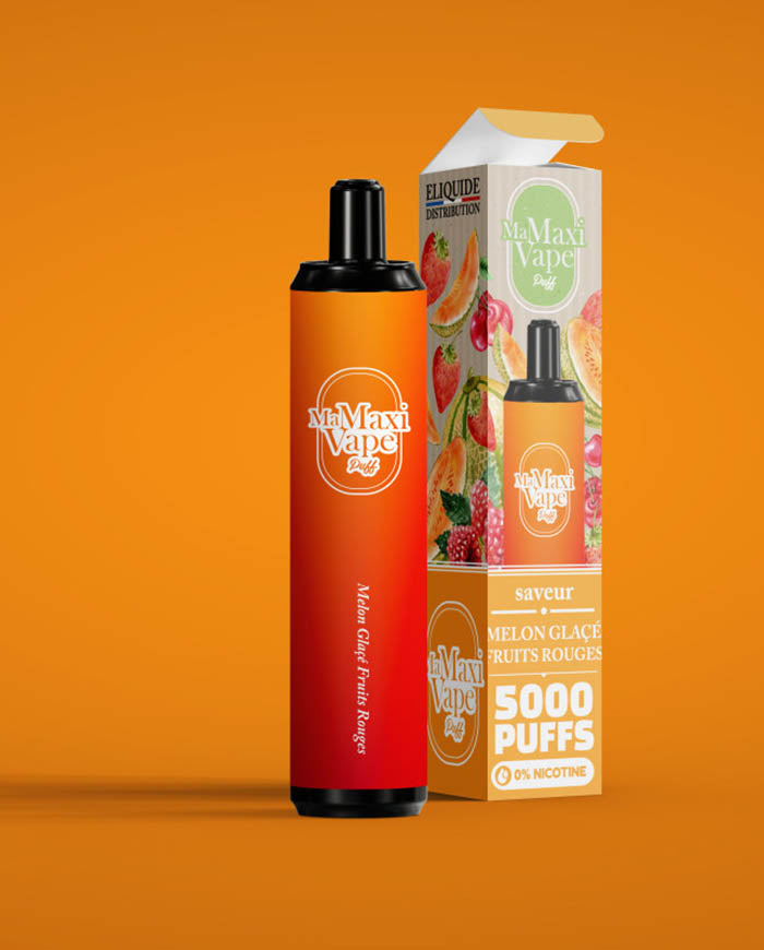 MELON GLACÉ FRUITS ROUGES - 5000 PUFFS - MA MAXI VAPE - VAP'POP